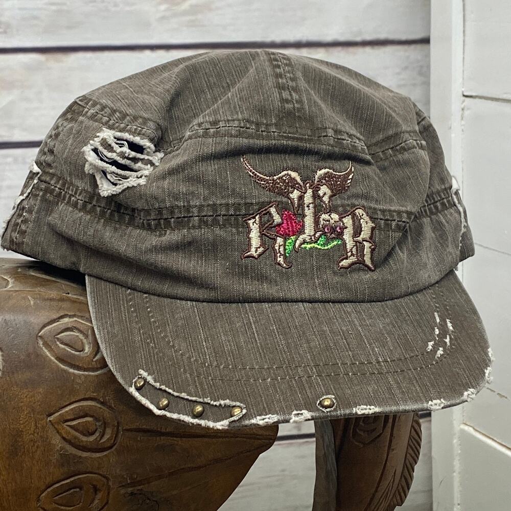 RTB Real Tough B itch Distressed Cap Hat Biker Babe Motorcycle H003